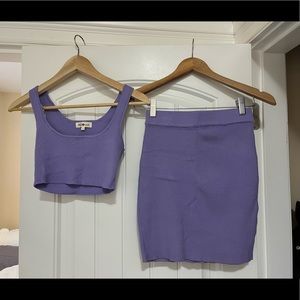 Pretty Little Thing lilac two piece set
